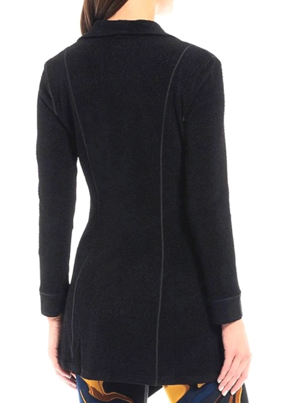 Eva Varro Barcelona Pebble Textured Knit Jacket in Black Size L - Picture 2 of 14